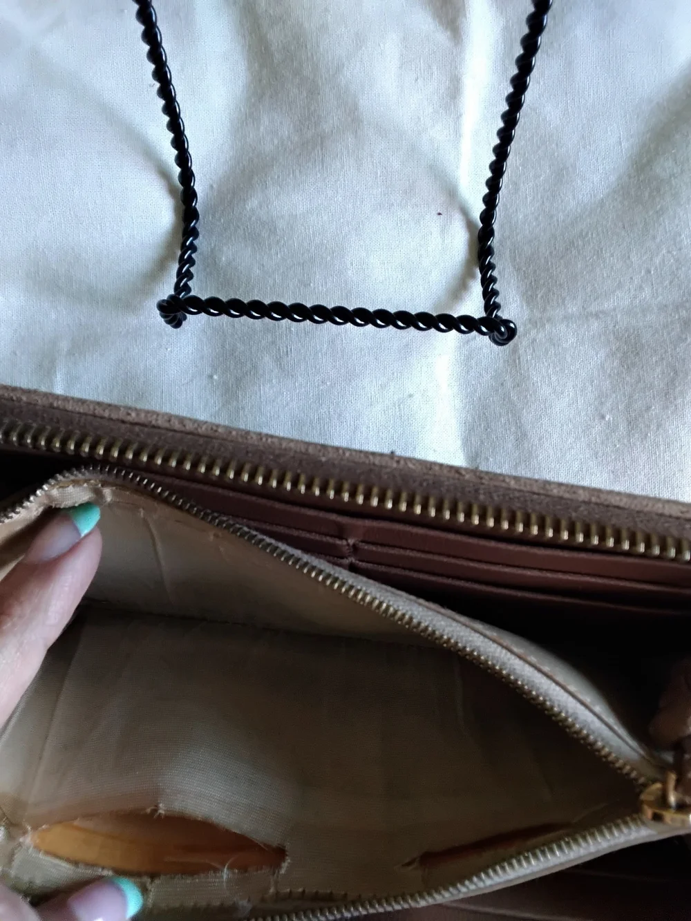 Authentic Bottega Veneta Woven Zip-Around Wallet in Taupe